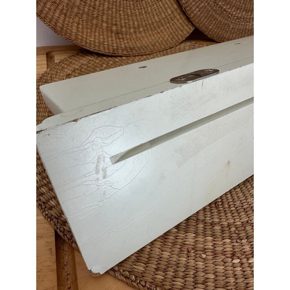 24” long White Shelf with hanging knobs - Picture 10 of 12